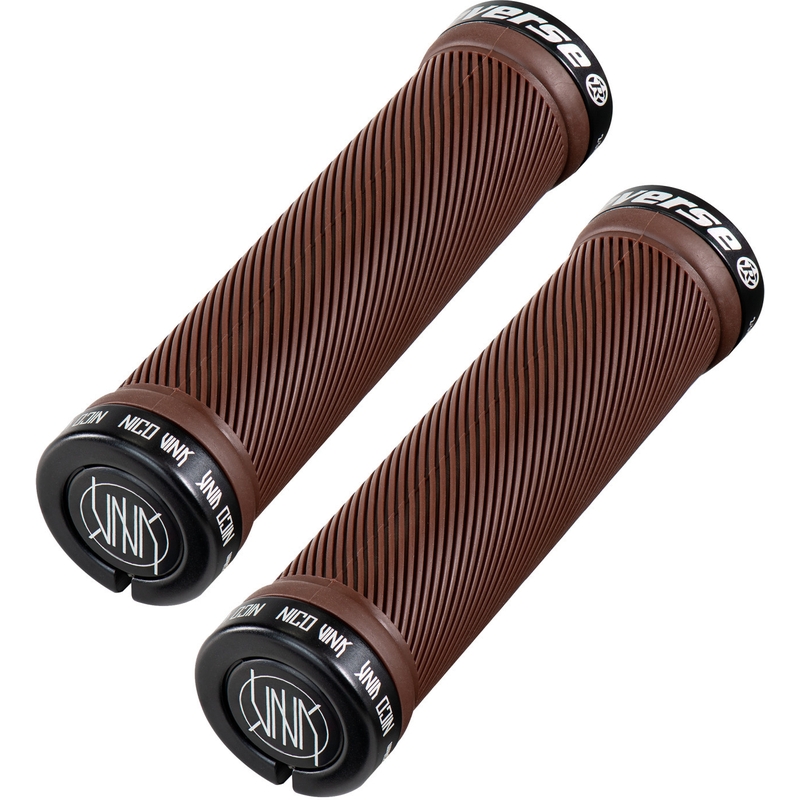 Coppia Manopole MTB Lock-On Nico Vink Diametro 30mm Marrone 130mm