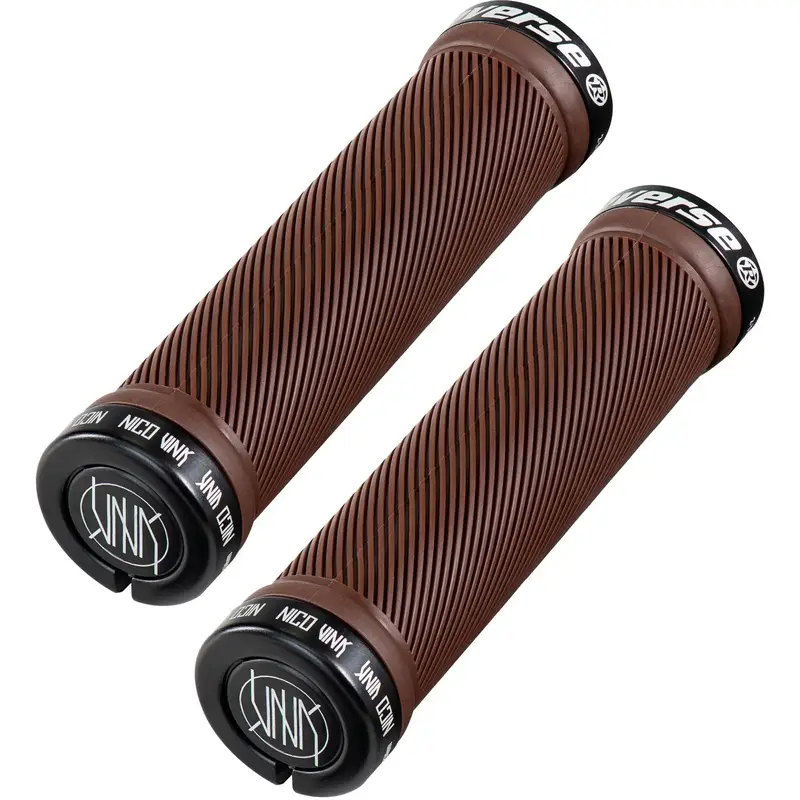 Coppia Manopole MTB Lock-On Nico Vink Diametro 30mm Marrone 130mm - image
