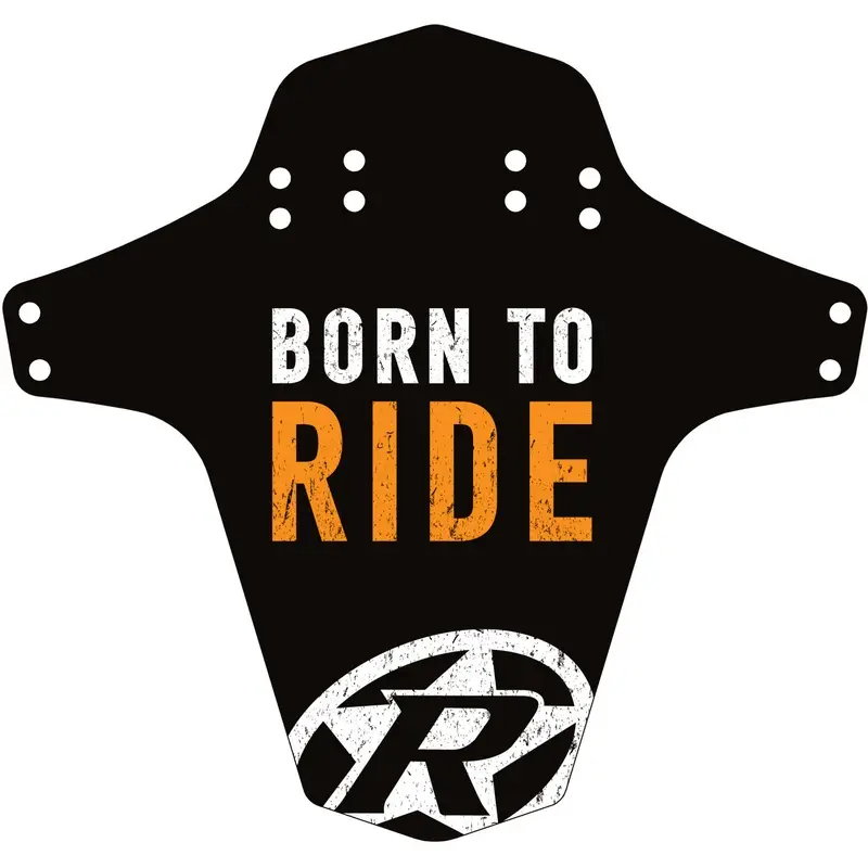 Parafango Mudfender Born to Ride Nero/Arancio - image