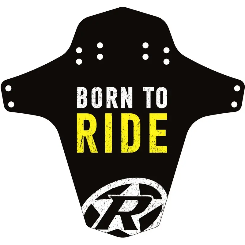Parafango Mudfender Born to Ride Nero/Giallo - image