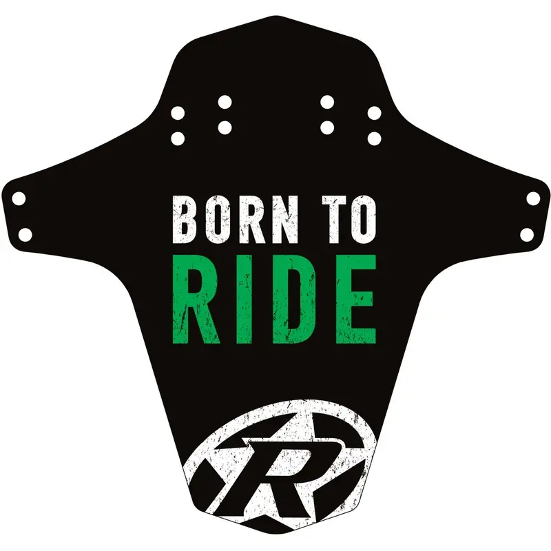 Parafango Mudfender Born to Ride Nero/Verde - image