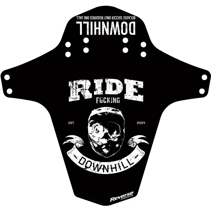 Parafango Mudfender Because Downhill Nero/Bianco - image