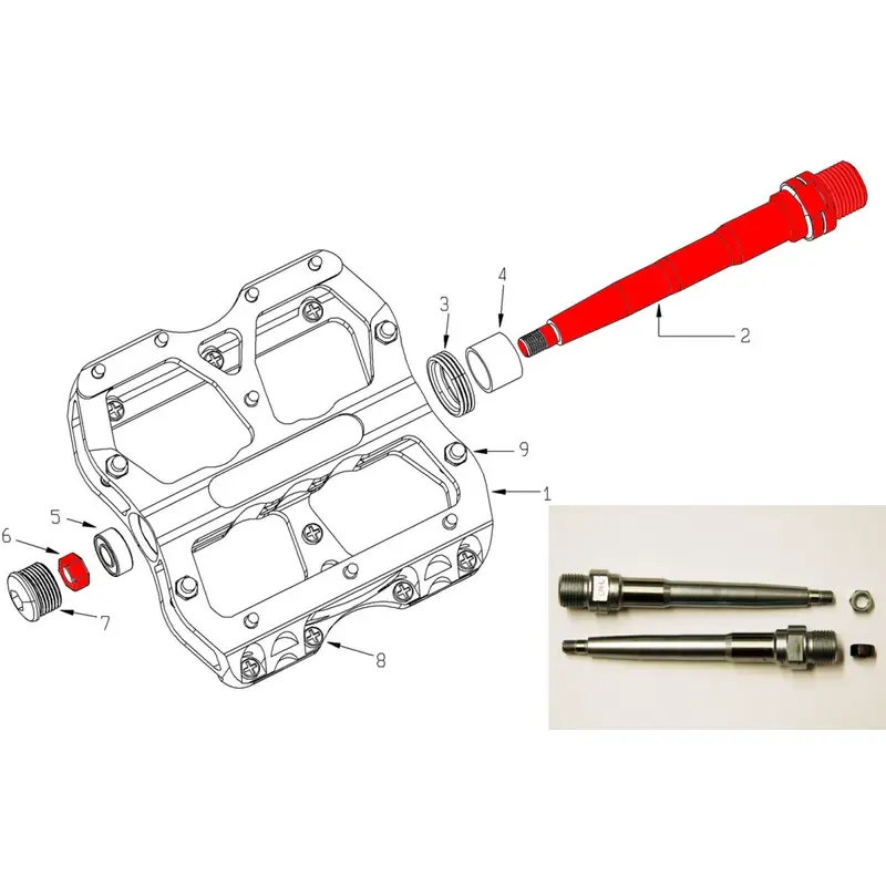 Escape 2 Pedal Axle Set 2 Pieces - image