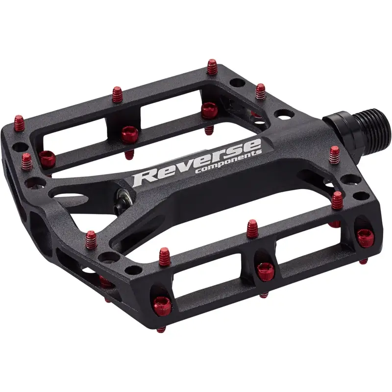 Pareja de Pedales MTB Flat Black One Negro/Rojo - image