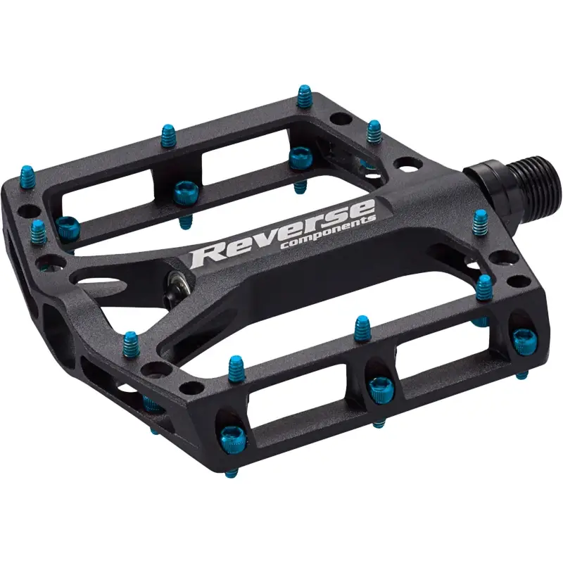 Pareja de Pedales MTB Flat Black One Negro/Azul - image