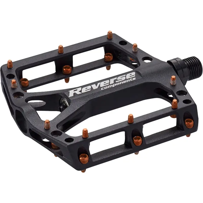 Pareja de Pedales MTB Flat Black One Negro/Naranja - image