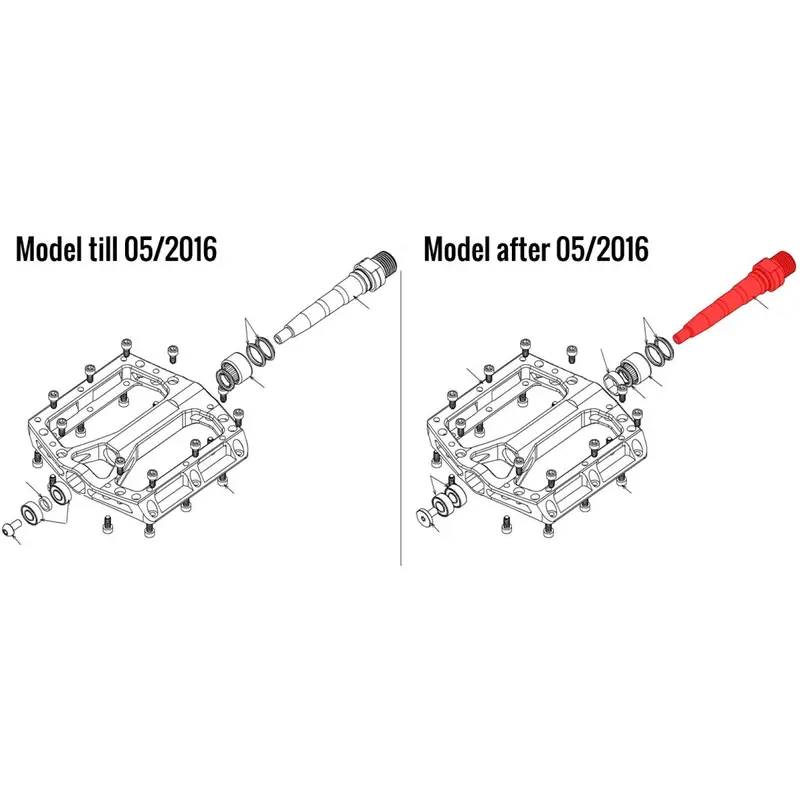 Right Replacement CrMo Pedal Spindle Black One from 2016 - image