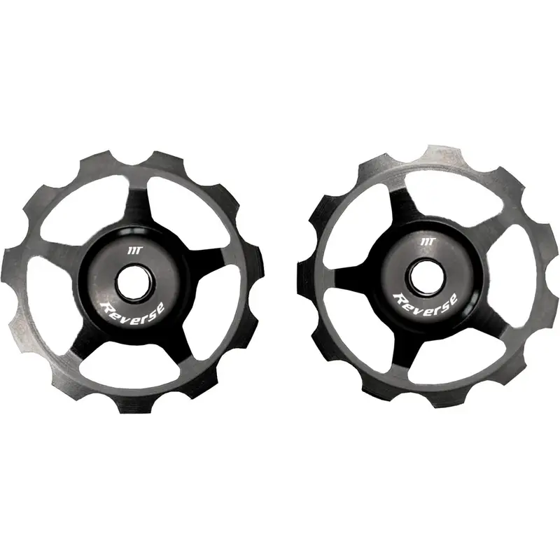 Aluminium-Riemenscheibensatz für Kettenspanner Colab, abgedichtete Lager, schwarz - image