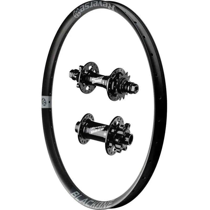 Coppia Ruote Black One 26'' Single Speed 13T Ant 20/110mm Post 135/10mm Nero/Grigio - image