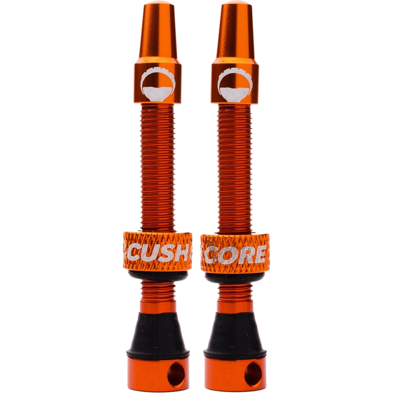 Válvula Presta sin cámara de aluminio 55mm naranja