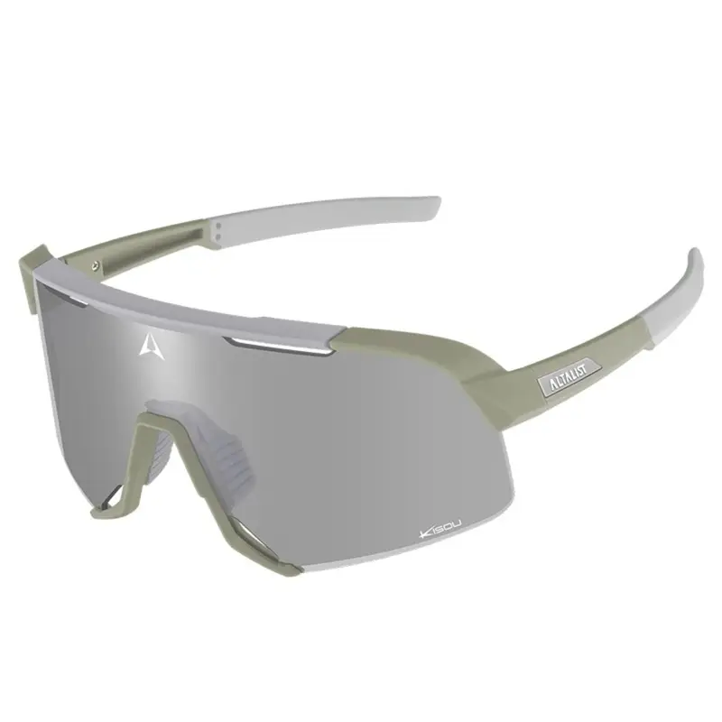 Kisou Pxc Mountain Fotochromatische Brille Grün Glas Silber #1