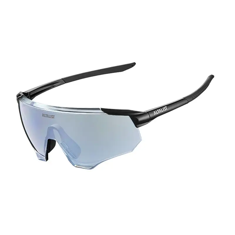 Kido-N Fotochrome Viv20 Spiegelnde Brille Schwarz Silber Linse - image