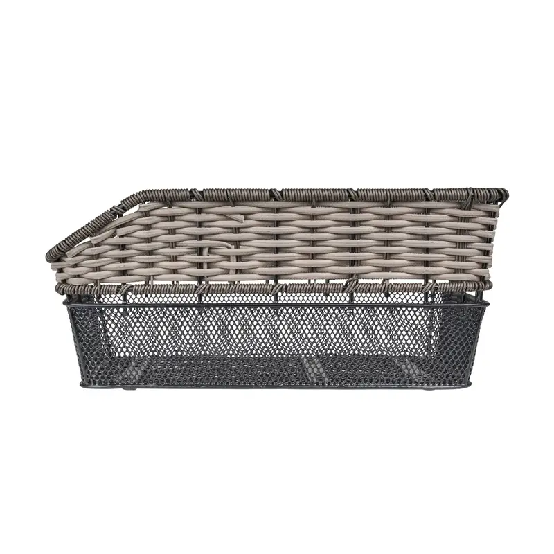 Cestino Posteriore Firenze Corda Nero/Grigio #1