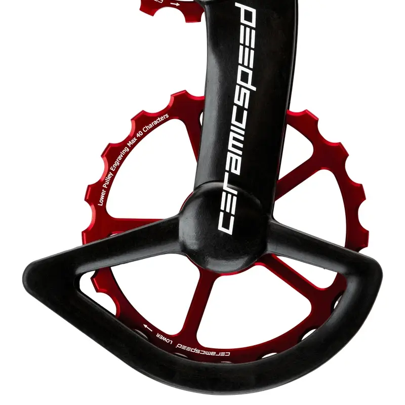 Gabbia Cambio OSPW Con Pulegge Carbonio 11v Shimano 8000/9100 Rosso #4