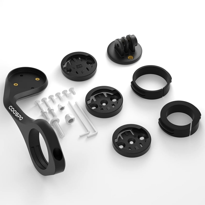 Kit Bicycle Computer Mount Support Bracket with Adapters Black BCM-B01
