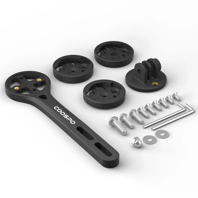 Kit Support Bracket with Cycle Computer Adapters Black BCM-S01