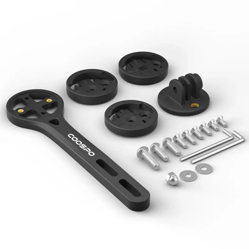 Kit Staffa Di Supporto Con Adattatori Ciclocomputer Nero BCM-S01 - image