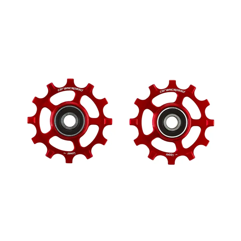 Coppia Pulegge Alluminio 12v Campagnolo Rosso #1