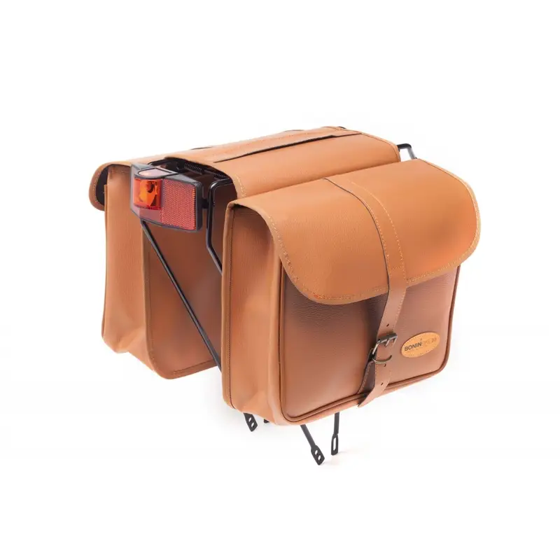 Borsa Bisaccia Ecopelle Marrone - image