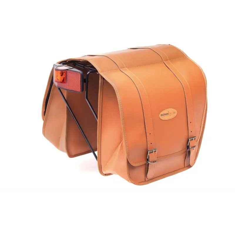 Borsa Bisaccia Ecopelle Luxury Marrone - image