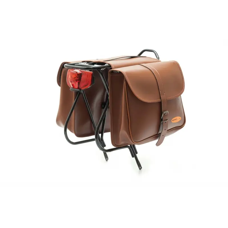 Borsa Bisaccia Ecopelle Marrone Testa Di Moro - image