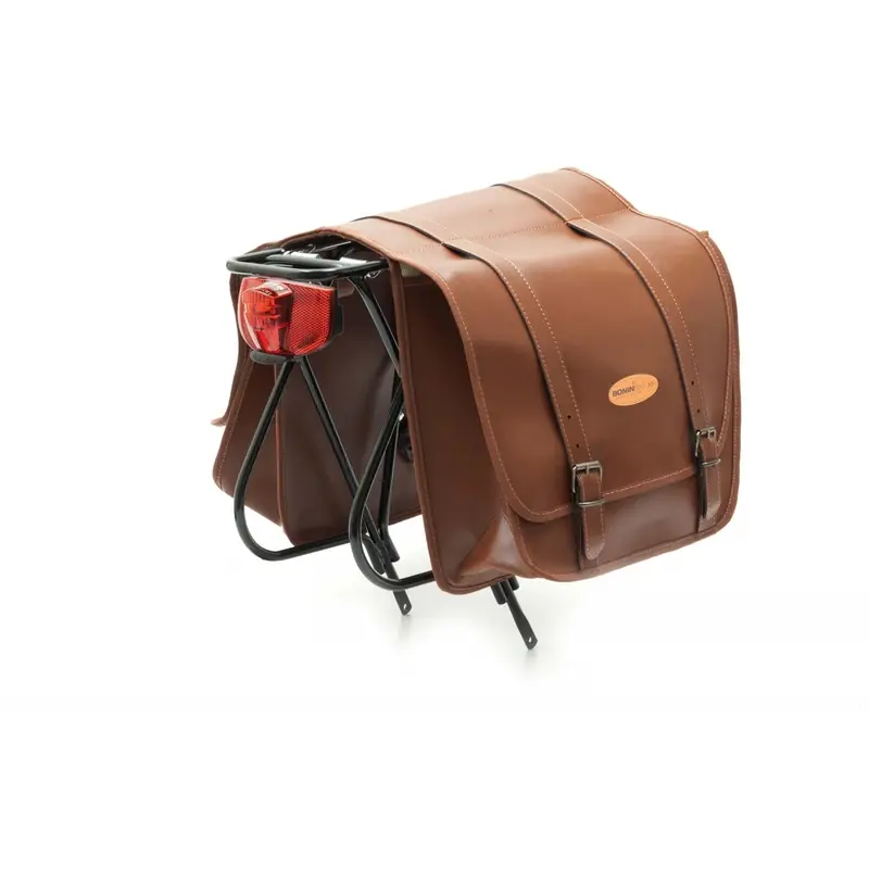 Borsa Bisaccia Ecopelle Luxury Marrone Testa Di Moro - image