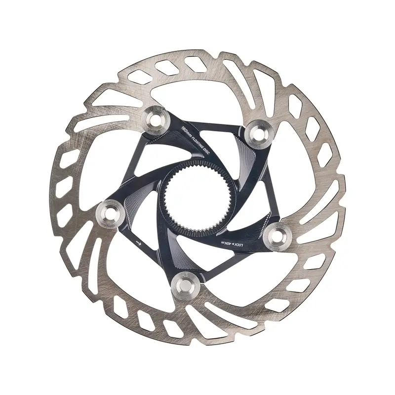 Disco Freno Flottante Center Lock 140mm Nero/Argento - image