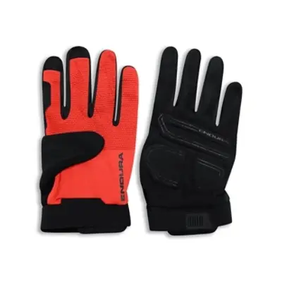 MTB Loop Full Finger Flame Red Gloves Size XXS - image