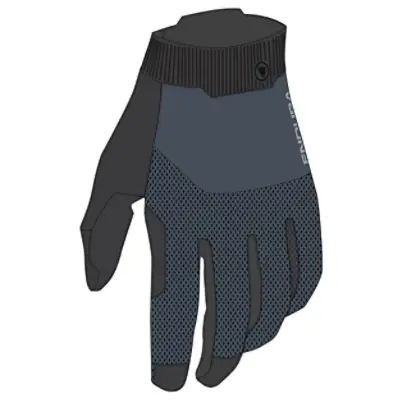 MTB Loop Full Finger Carbon Grey Gloves Size XXS - image