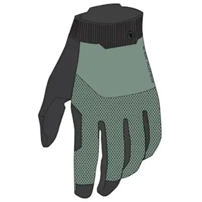 Guantes MTB Loop de dedo completo verde salvia Talla XXS - image