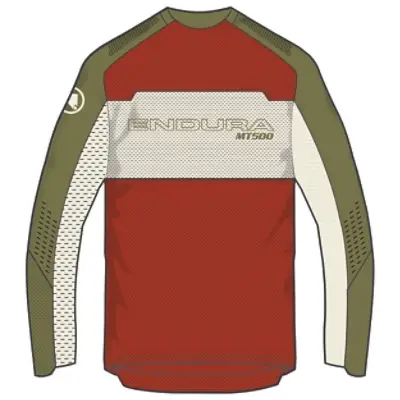 Jersey de MTB Manga Larga MT500 Burner Lite Brick Talla S - image