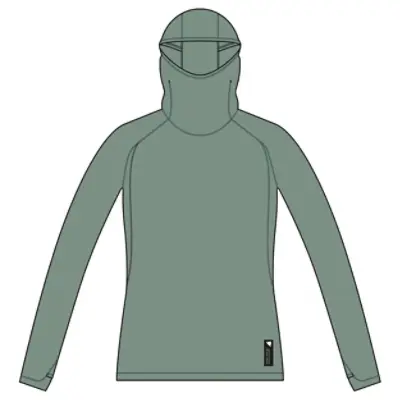 Felpa Con Cappuccio Alltrack Roam Scuba Donna Sage Green Taglia XS - image