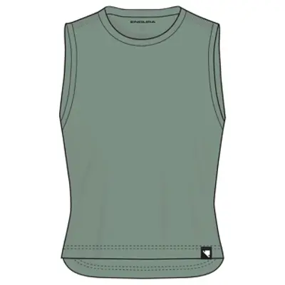 Ärmelloses Loop Unterhemd Damen Salbeigrün Größe XS - image