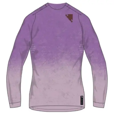 Camiseta de MTB Manga Larga Singletrack Print Mujer End Purple Talla XS - image