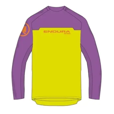 MT500 Burner Long Sleeve MTB Shirt Kids End Citrus Size S 7-8 Years - image