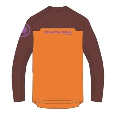 Jersey MTB Manga Larga MT500 Burner Niño End Citrus Talla S 7-8 Años - image