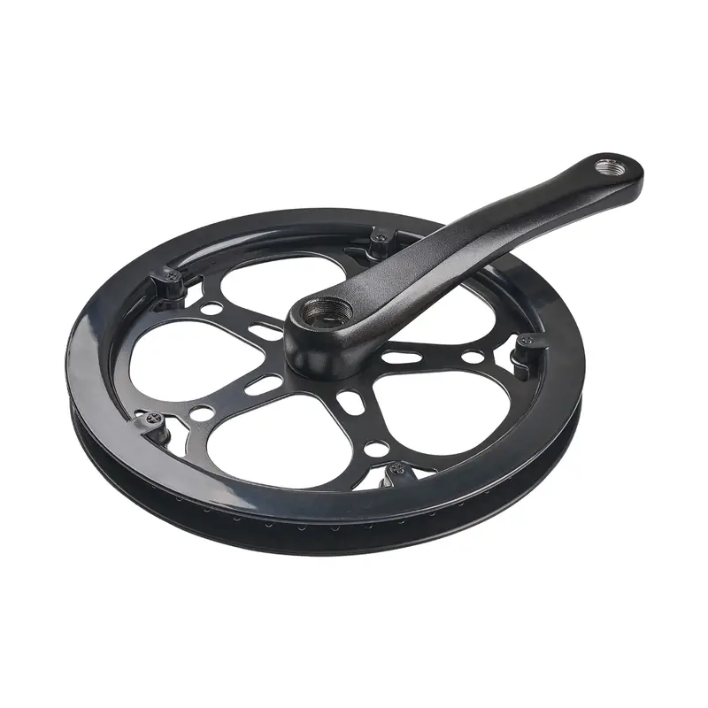 Guarnitura Fat Bike 52D 165mm Perno Quadro Alluminio Nero - image