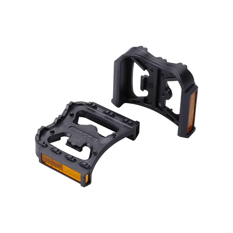 Clipless-Pedal-Adapter Fußrasten Schwarz - image