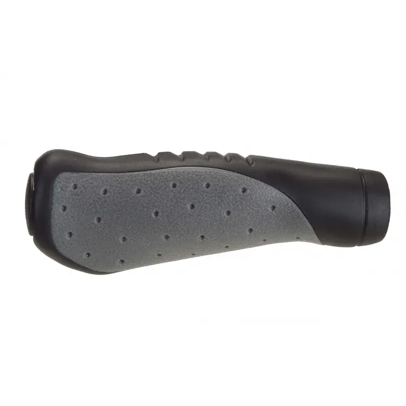Coppia Manopole Ergonomiche In Gomma 135mm Nero/Grigio - image
