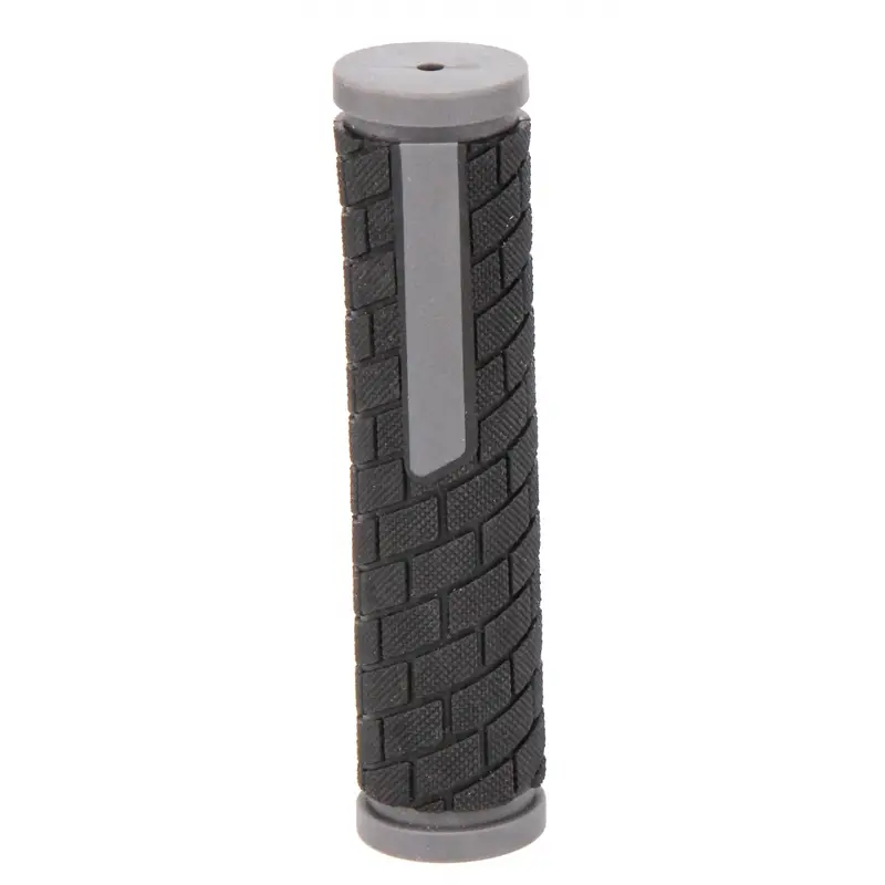 Coppia Manopole MTB In Gomma 128mm Nero/Grigio - image