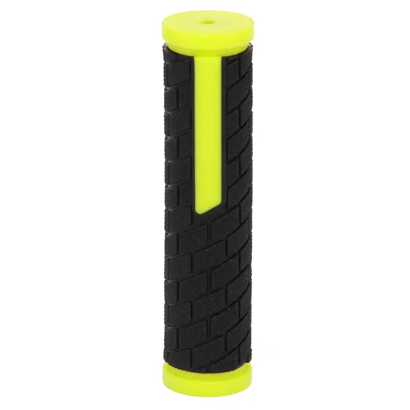 Coppia Manopole MTB In Gomma 128mm Nero/Giallo - image