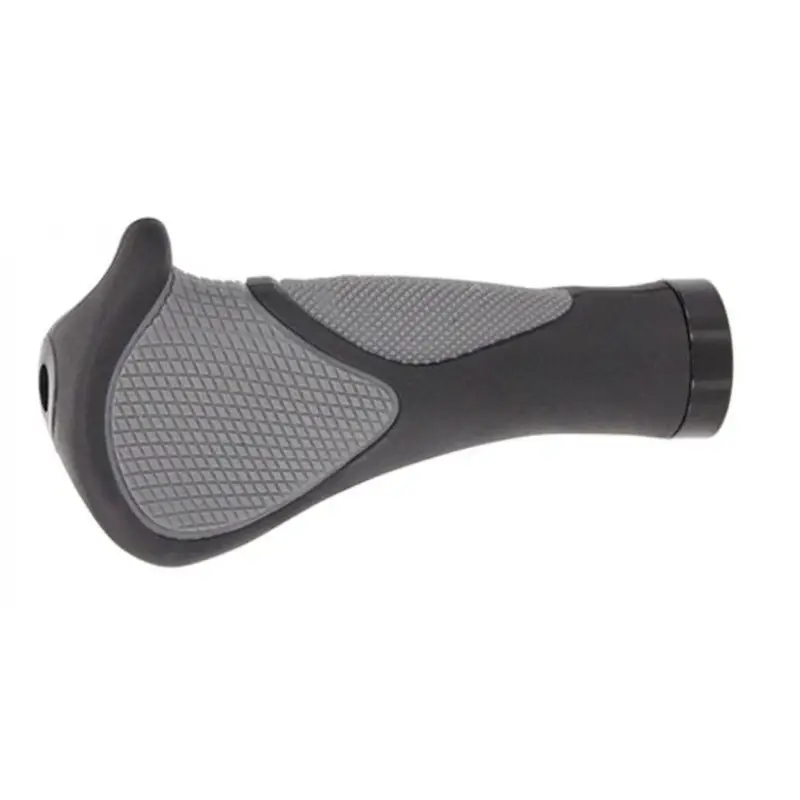 Coppia Manopole Ergonomiche In Gomma 140mm Nero/Grigio - image