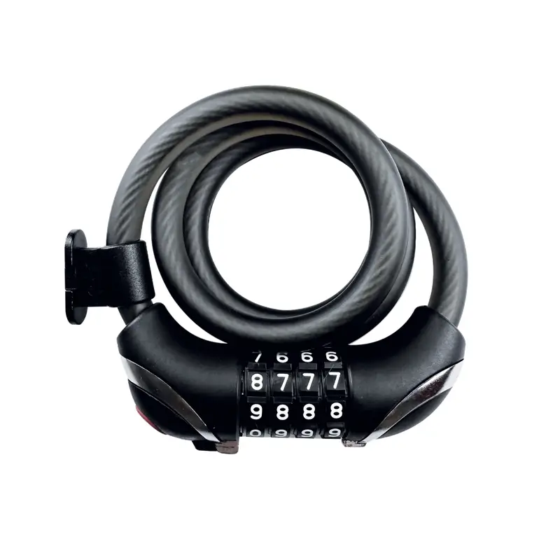 12x1000mm spiral padlock with black combination - image