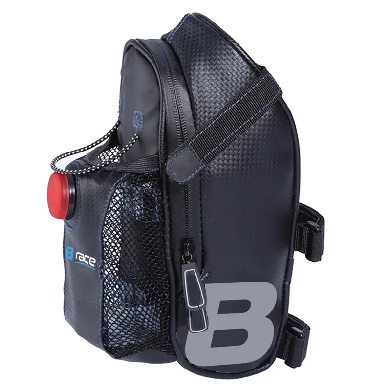 Borsa Sottosella B-Race Nero Con Portaborraccia E Fanalino - image