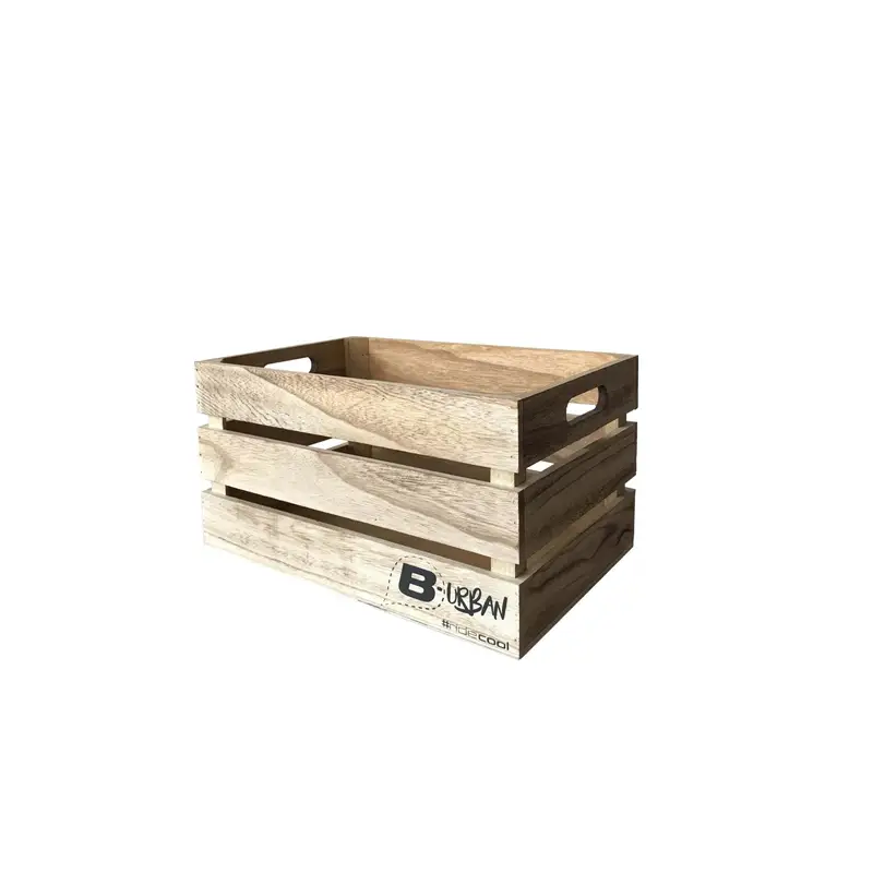 Cassetta In Legno Piccola 36,5cm x 25cm x 20cm Marrone - image