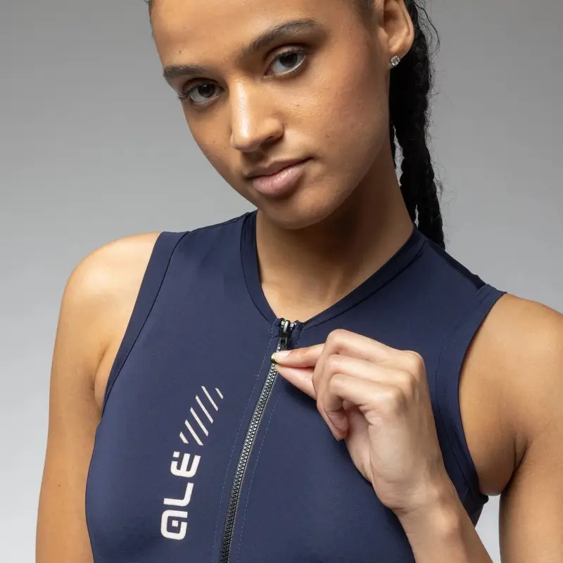 Ärmelloses Damen-Straßenjersey Color Block Pragma Marineblau Größe XS #3