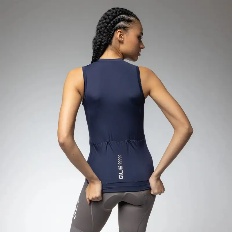 Women's Sleeveless Color Block Road Jersey Pragma Navy Blue Size 4XL #2