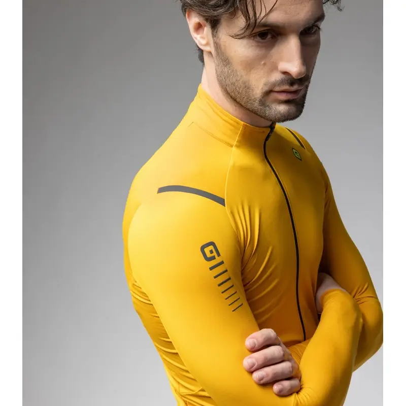 Camisa de manga larga carrera cálida r-ev1 tamaño amarillo s #2