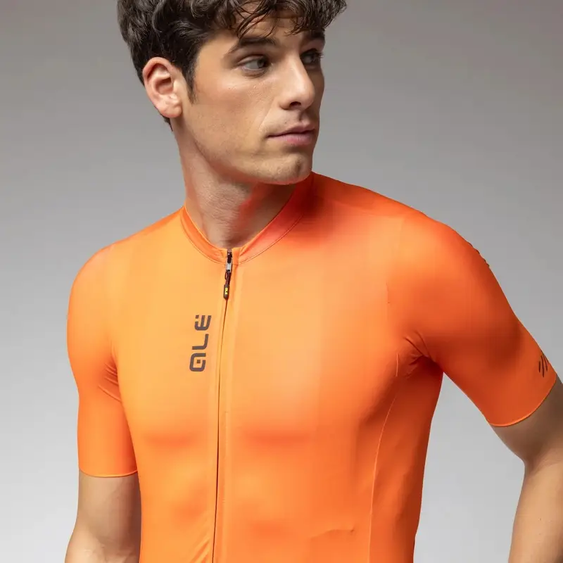 Road Short Sleeve Color Block Sweatshirt Pragma Fluorescent Orange Size S #1