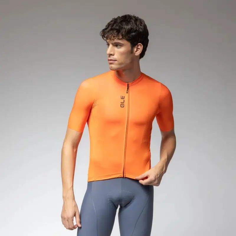 Camisola Estrada Manga Curta Color Block Pragma Laranja Fluorescente Tamanho 5XL - image